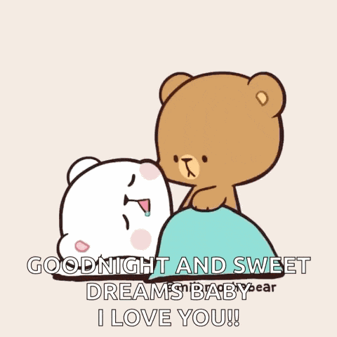 Mocha And Milk Bears Kiss GIF