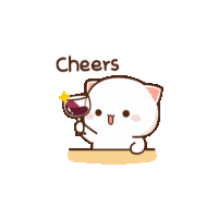 Mochi Cat Cheers Sticker