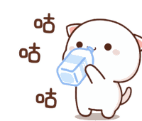 Mochi Drink Water Sticker