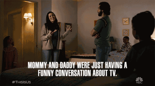 Mommy And Daddy Were Just Having A Funny Conversation About Tv Milo Ventimiglia GIF