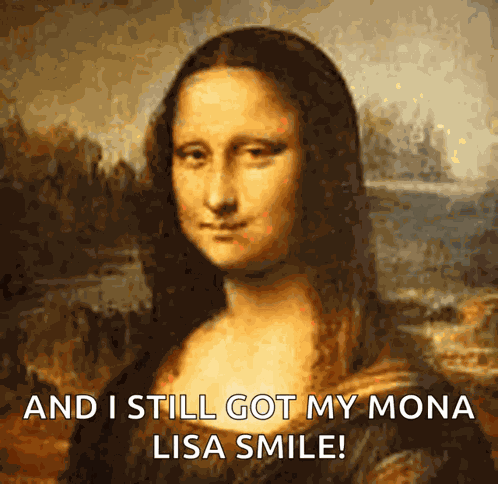 Mona Lisa Make Face GIF