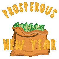 Money New Year Sticker