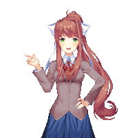 Monika Doki Doki Literature Club Sticker