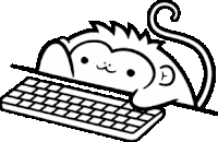 Monkey Monkeytype Sticker