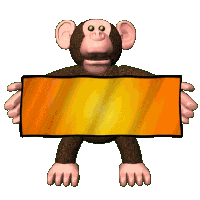 Monkey Wavey Sign Sticker