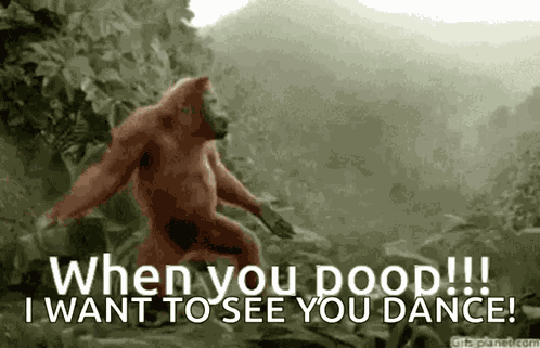 Monkey When You Poop GIF