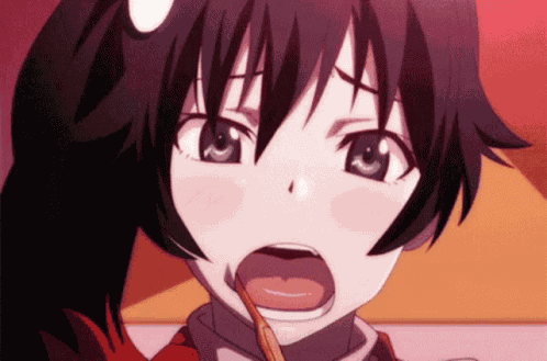 Monogatari Toothbrush GIF