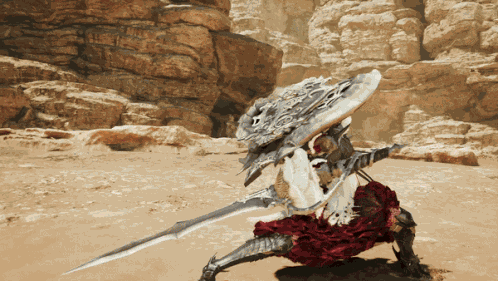 Monster Hunter Wilds Charge Blade GIF