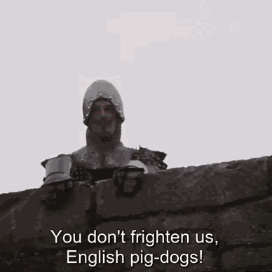 Monty Python And The Holy Grail French Taunting Of Knight Castle I Fart In Your General Direction GIF