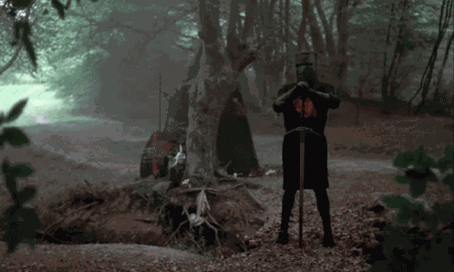 Monty Python Arthur Black Knight Thackeray GIF