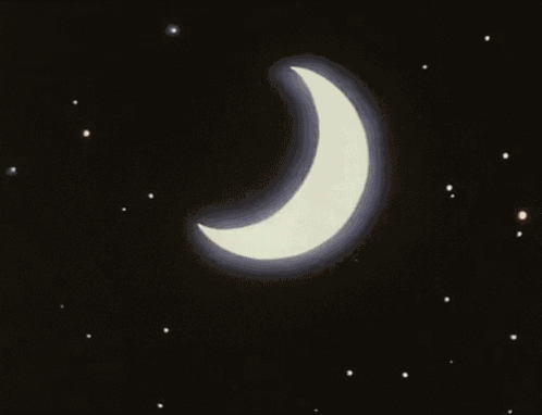 Moon Shooting Star GIF
