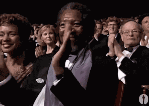 Morgan Freeman Applause GIF