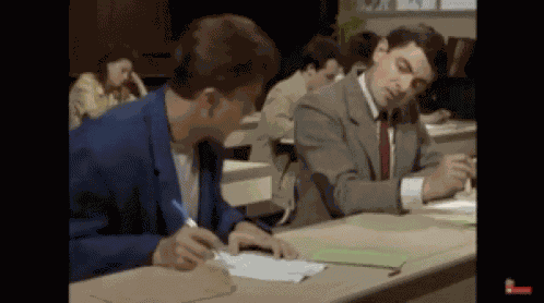 Mr Bean Exams GIF