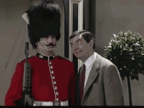 Mr Bean Guard GIF