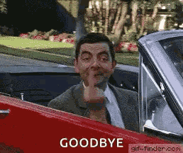 Mr Bean Middle Finger GIF