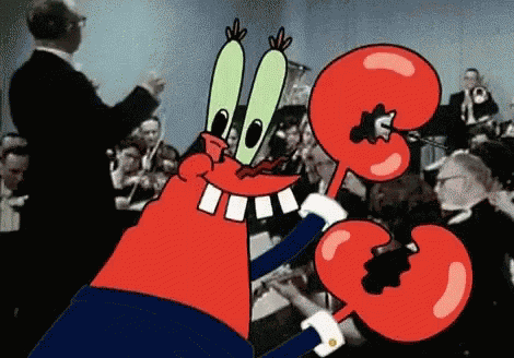 Mr Krabs Conductor GIF