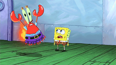 Mr Krabs Krabs Burning GIF