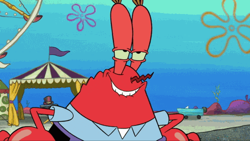 Mr Krabs Laugh GIF