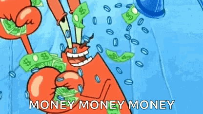 Mr Krabs Money GIF