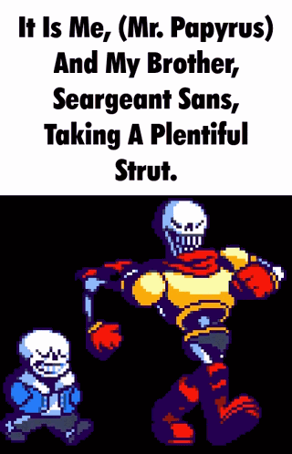 Mr Papyrus Sgt Sans GIF