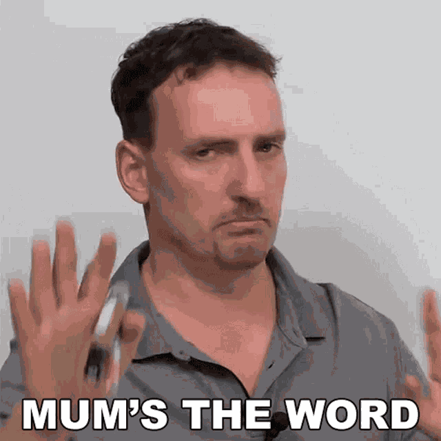 Mums The Word Adam GIF