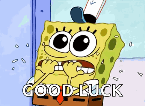 Nail Biting Spongebob GIF