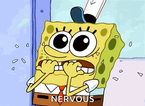 Nail Biting Spongebob GIF