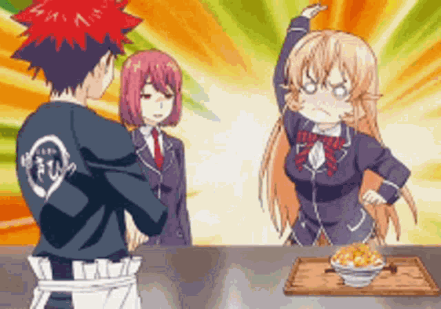 Nakiri Erina Yukihira Soma GIF