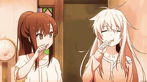 Nanami Brushing Teeth GIF