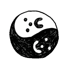 Nastia Cistakova Ying And Yang Sticker