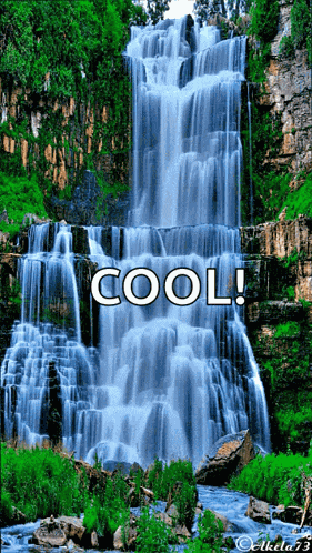 Natural Water Fall Nature GIF