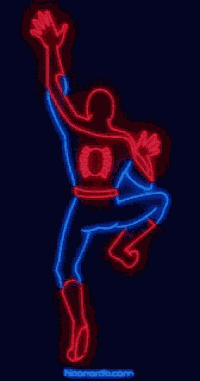 Neon Spiderman GIF