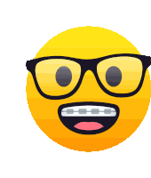 Nerd Face Joypixels Sticker