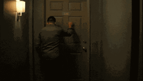 Nervous Knocks Door GIF