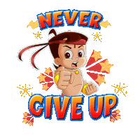 Never Give Up Chhota Bheem Sticker