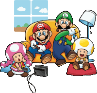 New Super Mario Bros U Deluxe I Love Lamp Sticker
