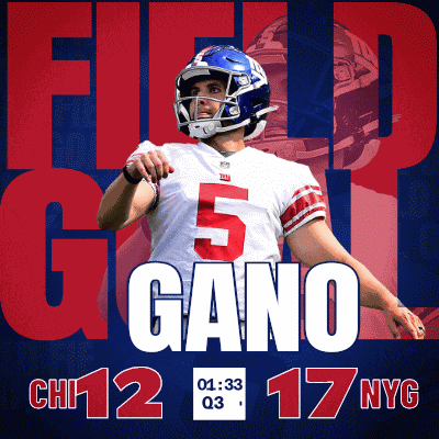 New York Giants (17) Vs. Chicago Bears (12) Third Quarter GIF