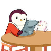 News Reading Sticker
