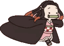 Nezuko Running Sticker