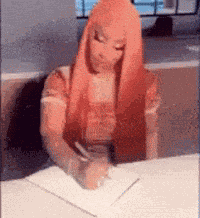 Nicki Minaj Pen On Fire GIF