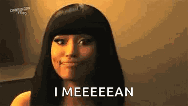 Nicki Shrug GIF