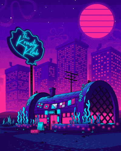 Night Krusty Krab GIF