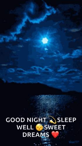 Night Time Night Sky Moon GIF