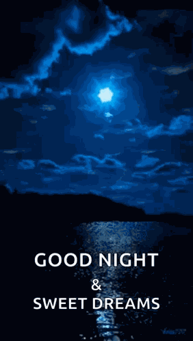 Night Time Night Sky Moon GIF