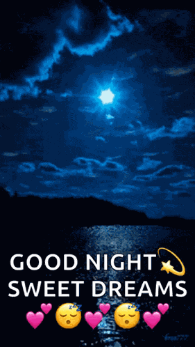 Night Time Night Sky Moon GIF