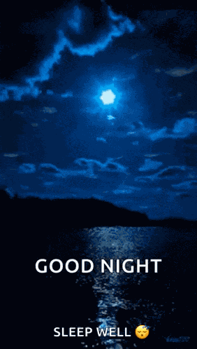 Night Time Night Sky Moon GIF