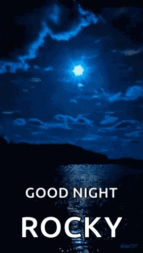 Night Time Night Sky Moon GIF