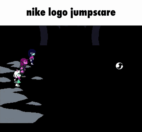 Nike Logo Jumpscare Deltarune GIF
