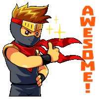 Ninja Action Sticker