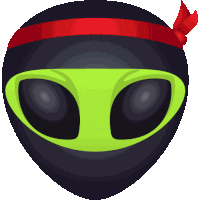 Ninja Alien Sticker